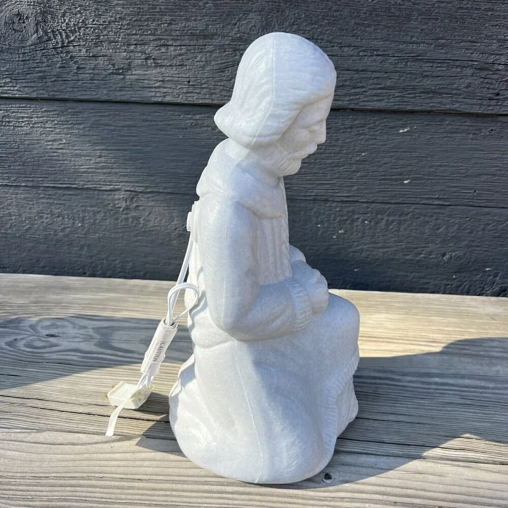 Vintage 90's Grand Venture Blow Mold Nativity Manger Scene Simulated Granite - Picture 7 of 16